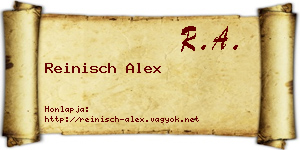 Reinisch Alex névjegykártya
